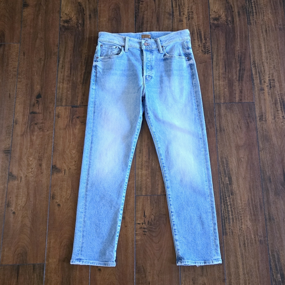 Mother The Scrapper Ankle Button Fly High Rise Stretch Straight Leg Jeans Sz 26 - Picture 5 of 16